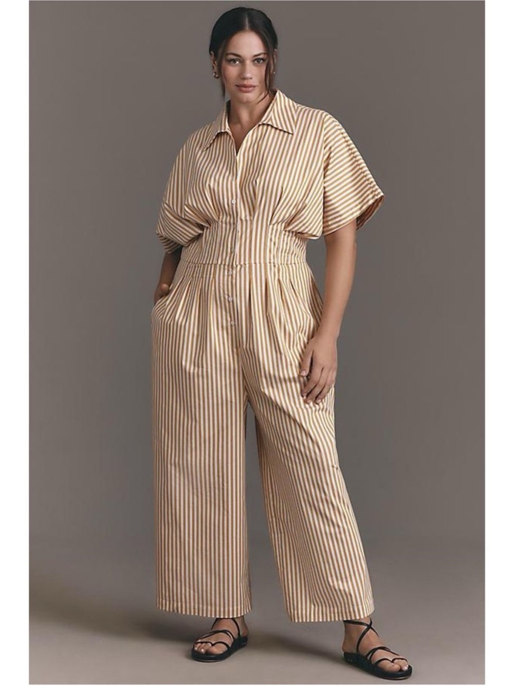 Anthropologie The Tobie Pleated Jumpsuit By Exquise